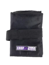 Crop in Style Folding Black Scrapbook Travel Holder Organizer 6 Pouches