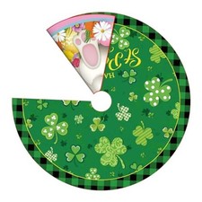48 Inch St. Patrick's Day Tree Skirt Easter Bunny Shamrock Classic Style