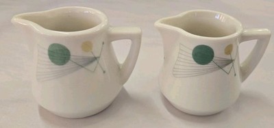 Rare MCM Syracuse Atomic Fanfare (USA) Set Of 2 Creamer