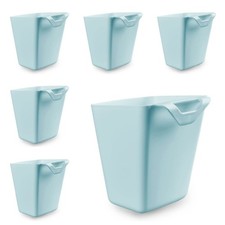 6 Pack Hanging Cup Holders, Wall Organizers, Rolling Cart Accessories blue