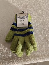 Snugadoo Too Super Soft Boys Striped Gloves Green Blue 97 Polyester Spandex