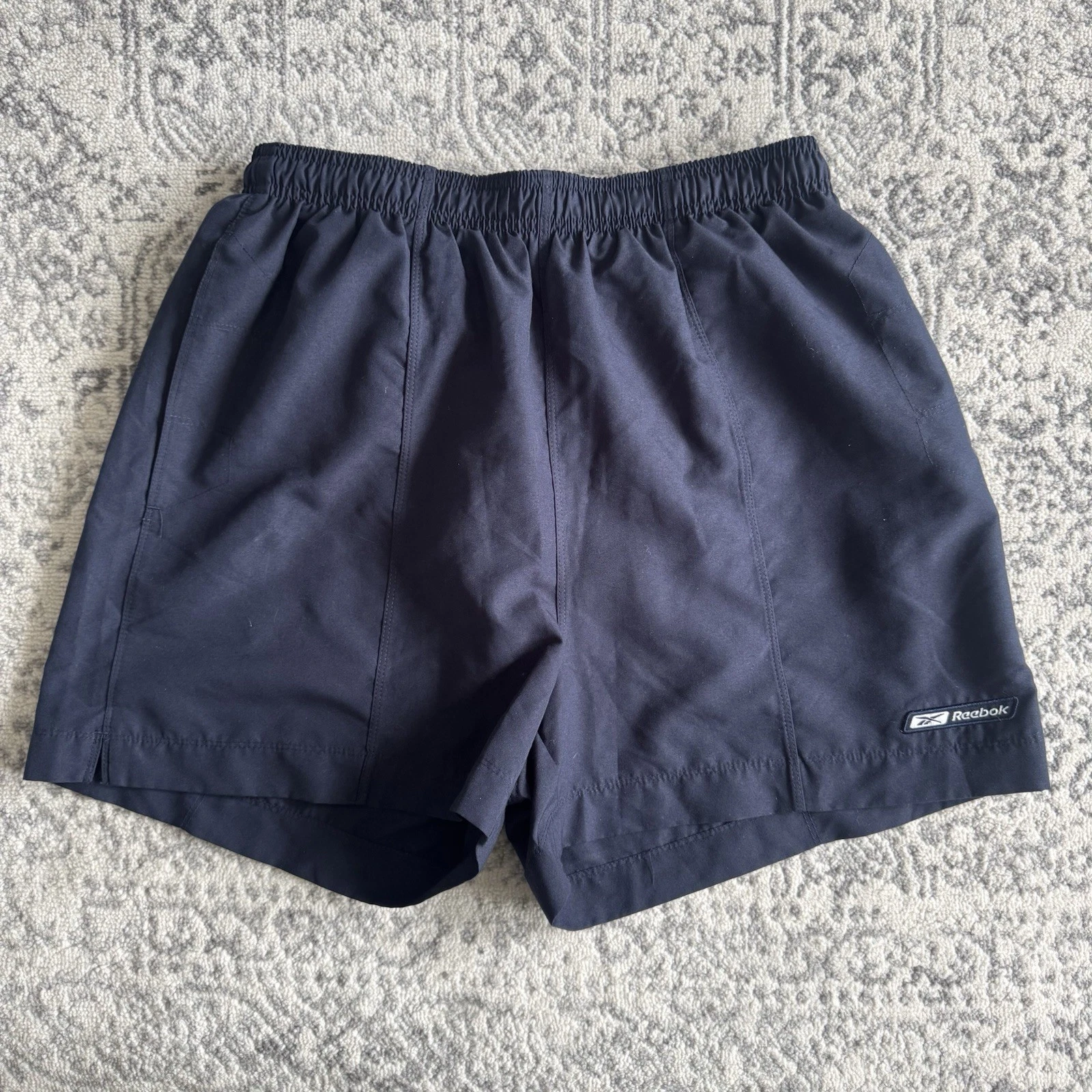 Vintage Y2K Reebok Logo Baggy Swim Short Shorts- MEDIUM