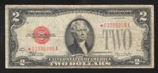 1928-F $2 LEGAL TENDER STAR REPLACEMENT RED SEAL US NOTE Fr 1507* 0029