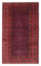 Vintage Hand-Knotted Area Rug 3'7" x 6'1" Traditional Oriental Wool Carpet