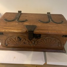 Hand Carved Wooden Chest