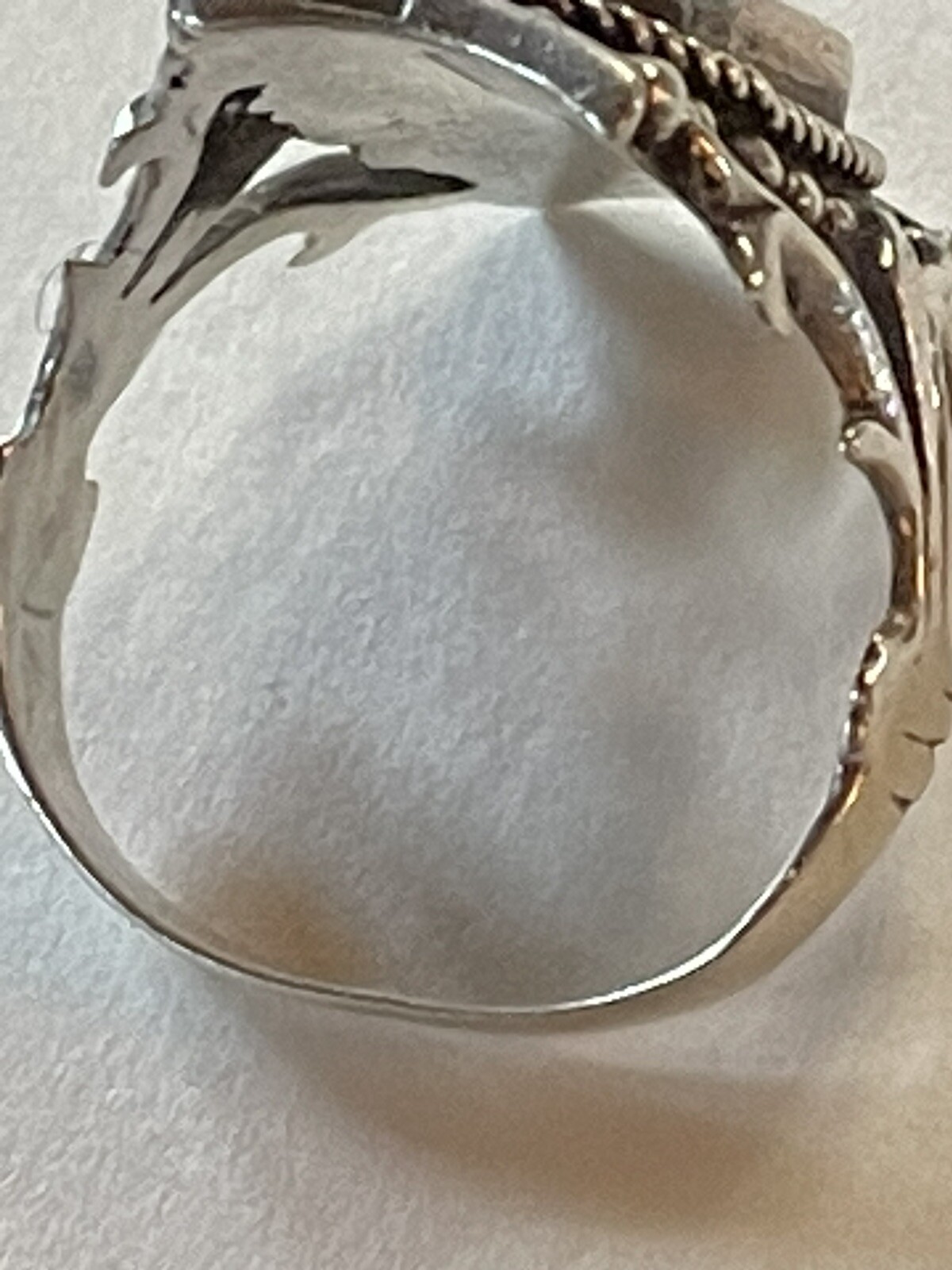 925 STERLING SOLID SILVER DESIGNER RING SIZE  8 1… - image 8