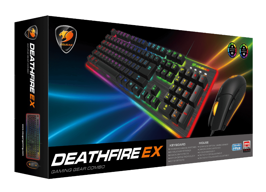 Cougar Deathfire Ex Gaming Keyboard Hybrid Mechanical 7color Lighting Ebay