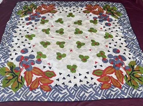 Foulard Carré Vintage Lanvin Paris 100% Soie - Occasion, Multicolore, Pièce De Luxe