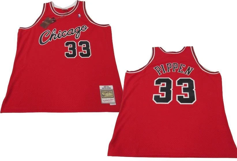 新品 Mitchell&Ness BULLS 33 PIPPEN Jersey 03-04 Scottie Pippen #33 Chicago Bulls Mens Mitchell & Ness