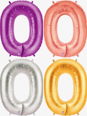 Jumbo #0 Number ZERO Your Choice Foil Mylar Party Event Balloon Decorations
