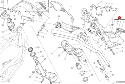 46029902A KNUCKLE GUARD, RH DUCATI HYPERMOTARD HYPERSTRADA