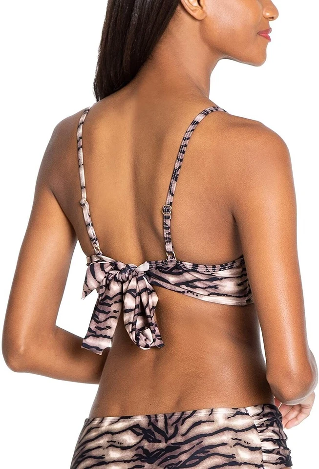 Top de bikini Bustier estampado Rachel Rachel Roy, talla grande Foto 4 de 4