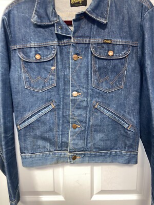Wrangler Made in USA Women's Blue Denim Jean Jacket Size: 38