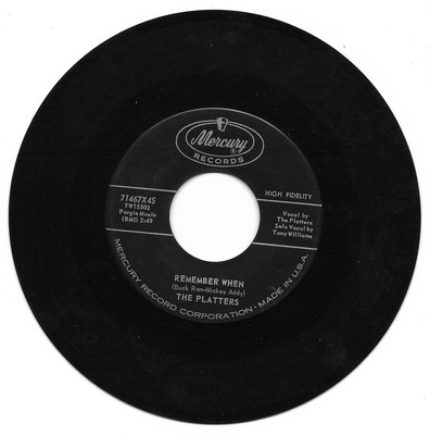The Platters: ''Remember When'' / ''Love Of A Lifetime'' - VG+ '59 plays Near Mint!