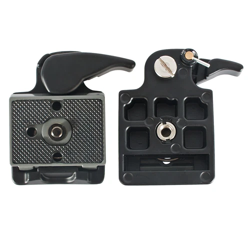 Adaptador de abrazadera de liberación rápida 2* + placa para trípode Manfrotto 200PL-14 323 RC2 Z8B8 - Imagen 4 de 13