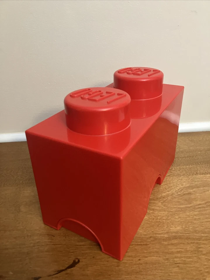 LEGO Ladrillos de Almacenamiento Rojo Negro Verde Caja Contenedor Lote de 3 Foto 3 de 4