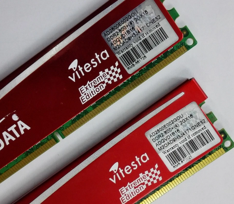 ADATA 2 x 2GB DDR2 800 Desktop DIMM RAM EXREME EDITION Dual-Channel PC3-12800 - Image 2 of 3