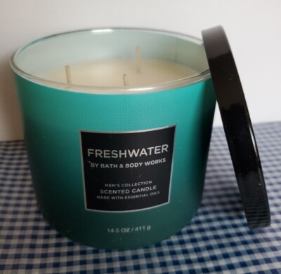 FRESHWATER BY BATH & BODY WORKS MEN'S COLLECTION 3-WICK SCENTED