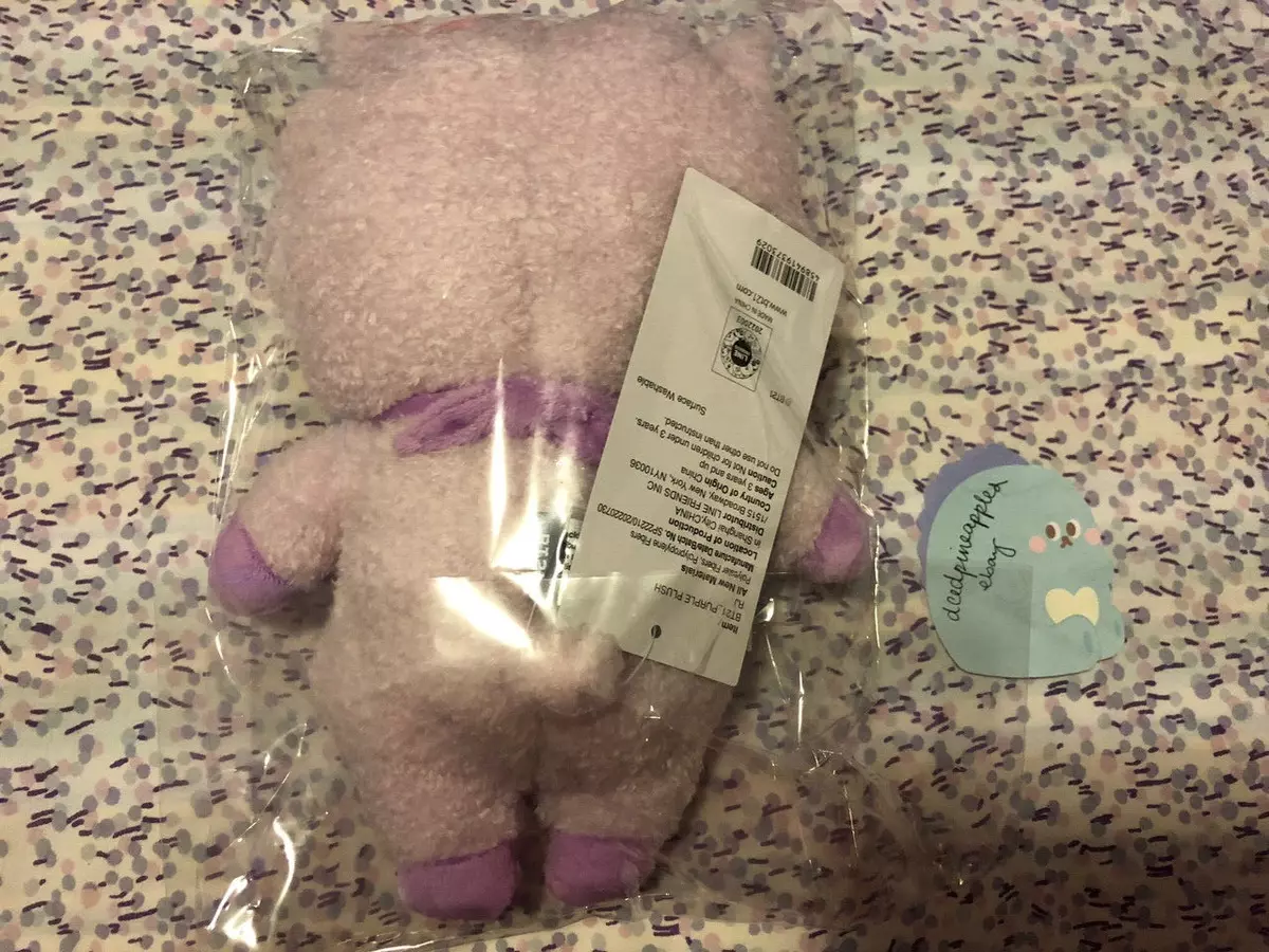 BT21 Line Friends RJ Seokjin Mascot Purple Plush Official | eBay