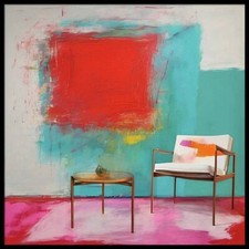 Pop Art Design Klassiker Interior Stil Gerahmt schwarz 85x85 cm Leinwand Bilder