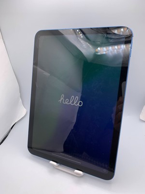 Unlocked Apple iPad 10th Gen 64GB 16.2 BLUE Cracked Screen