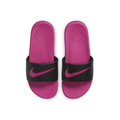 Nike Kawa Slide (GS) Black Pink DD8519-001 Youth NEW