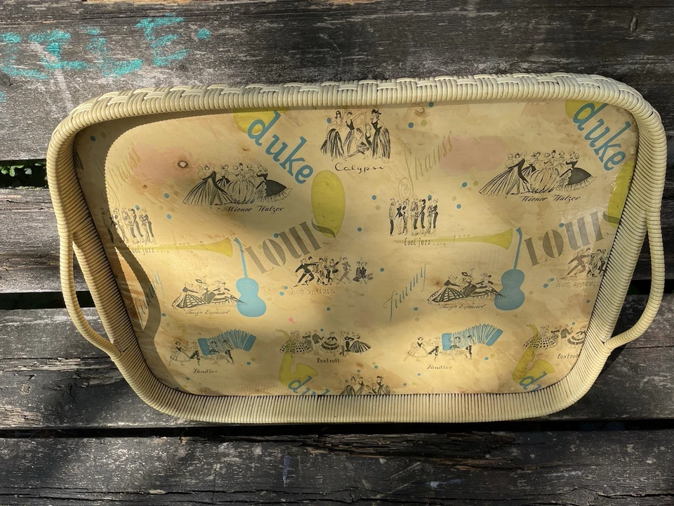 50s Tablett, True Vintage, 50er /60er Jahre, Serviertablett, Rockabilly Küche