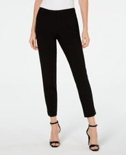 Calvin Klein Women's Mid Rise Cropped Slim Fit Ankle Length Pants Black 6