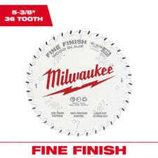 Milwaukee Circular Saw Blade 5 3/8 Inch 36 Tooth Wood Cutting Silver Power Tool