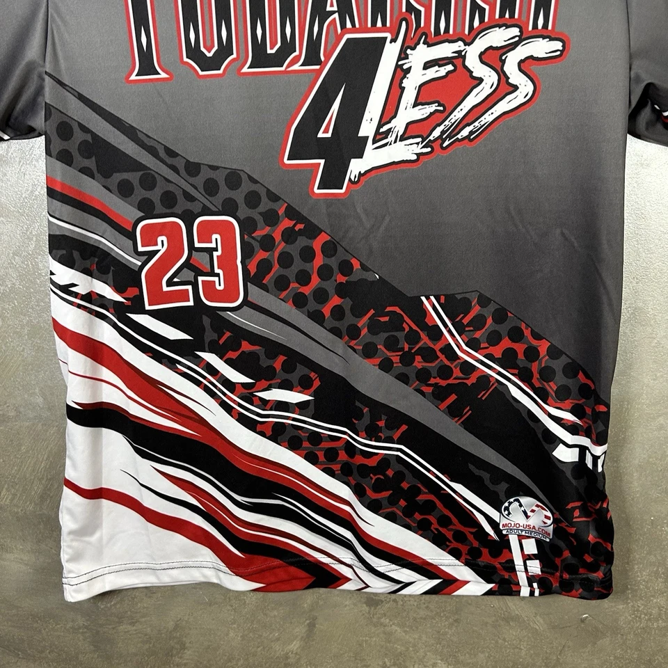 Camisa MOJO USA Estilo Jersey Adulto Mediana Roja Blanca Negra Gris Tabaco 4 Menos Foto 3 de 4