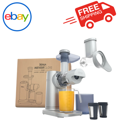 Ninja NeverClog 3-in-1 Juicer Slicer Shredder Powerful Kitchen