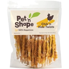 Chik 'n Hide Twists: 100% Natural Chicken Rawhide Treats for All Dogs - 16 oz