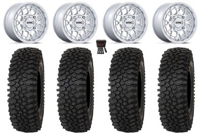 KMC Technic 15'' Wheels Gloss Machined 32'' Roctane ST Tires Renegade Outlander