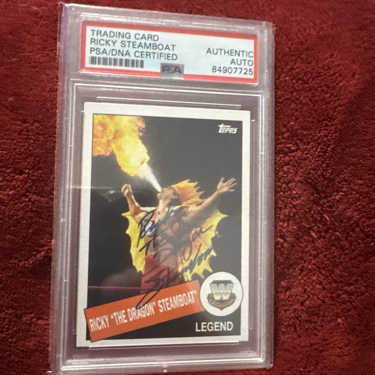RICKY THE DRAGON STEAMBOAT PSA/DNA CERTIFIED SIGNED AUTOGRAPH WWF