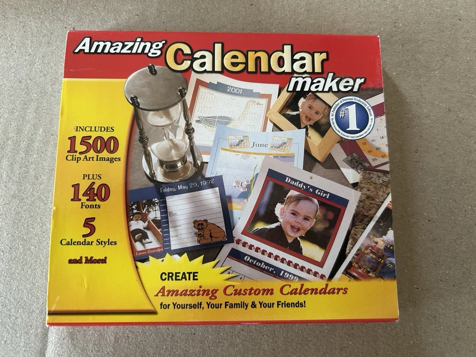 Vintage PC Software Lot PhotoPaint Studio 5000 Photos ClipArt Calendar Maker - Image 4 of 4