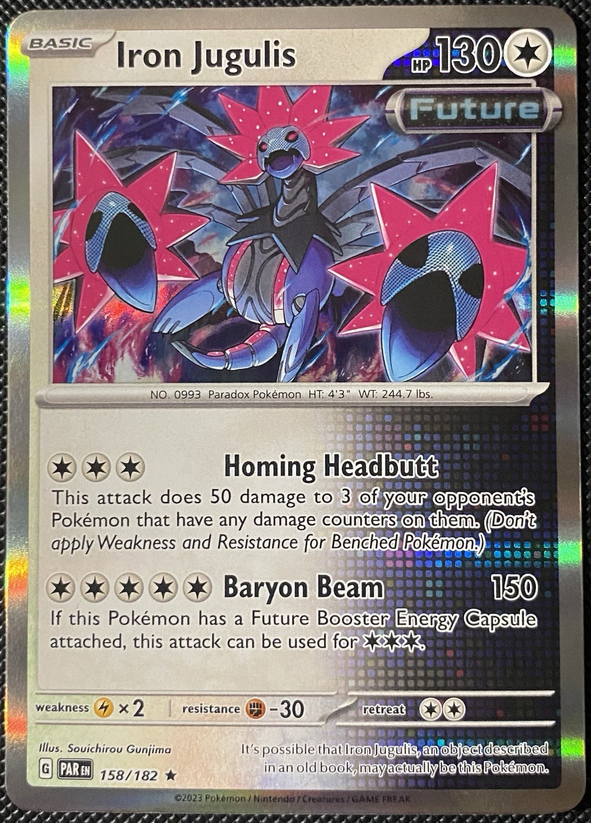 Iron Jugulis 158/182 SV04: Paradox Rift Holo - Pokémon Card
