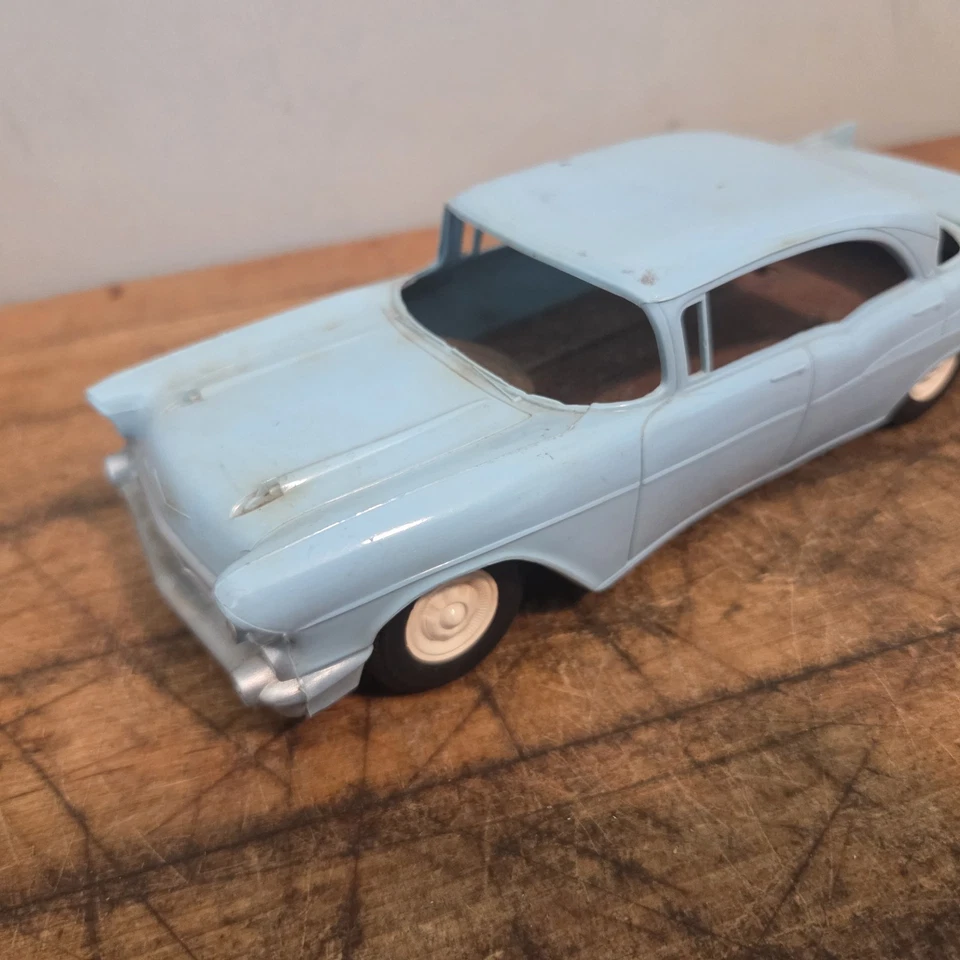 1957 Blue Chevy Belair 4 DR Sedan Dealer Promo Model Car - Image 3 of 4