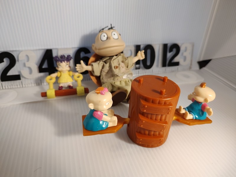 Lot of Vintage Rugrats Burger King Toys Angelica, Tommy, Twins Viacom Doll