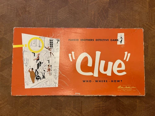 Vintage 1956 CLUE Classic Detective Board Game ~ Parker Brothers ~ 100% Complete