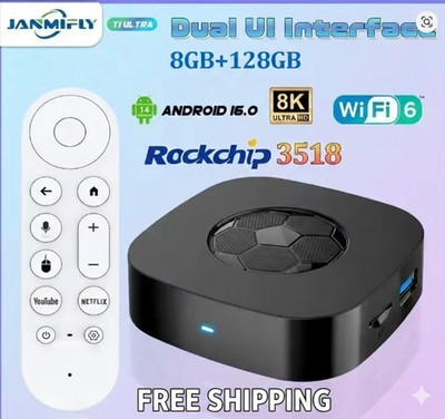 Android 16 T1 Ultra 8K Smart TV Box RK3518 8GB+128GB Media PlayerDual WiFi