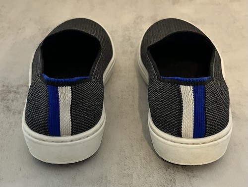 Rothy's Kids Easy Slip On Sneakers Size 1 Black Summer or Back to School - Picture 2 of 9
