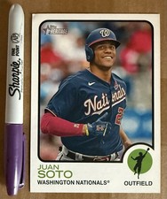 2022 Topps Heritage #OB-JS Juan Soto Oversized Jumbo 1973 Box Topper