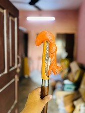 Beautiful Wooden walking stick hand carved Animal wooden walking cane