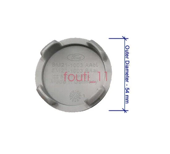 Tapacubos centrales de llantas de aleación negra Cobra Shelby de 54 mm 4 un. Tapacubos de llanta para Ford Foto 4 de 4