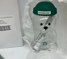 Starbucks 2025 Bearista BEAR Glass Jar Cold Cup Tumbler Straw READY TO SHIP!!