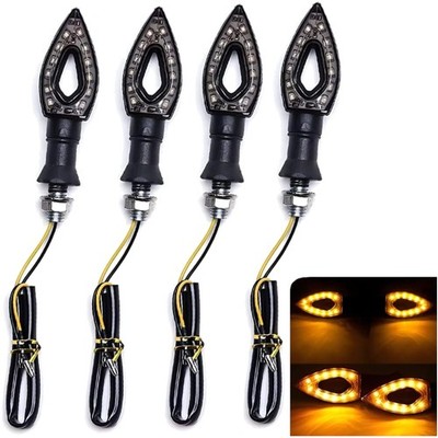 Motorcycle Turn Signal Lights, 12 LEDs, Waterproof, Universal Fit