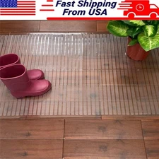 Clear Vinyl Runner Rug 2'2" x 12' Non-Slip Stain Resistant Waterproof Mat New