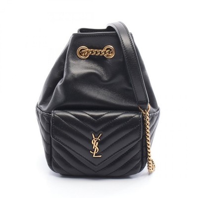 SAINT LAURENT PARIS Joe Mini Bucket Schultertasche Leder Schwarz NEU Damen GHW
