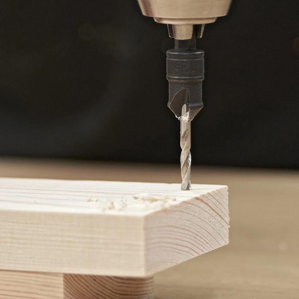 Juego de avellanador de liberación rápida de 5 piezas, vástago hexagonal de 1/4 pulgada, cuerpo de acero para herramientas, H... Foto 4 de 4