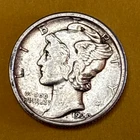 Semi Key Date 1929 D Mercury Silver Dime AU Uncirculated